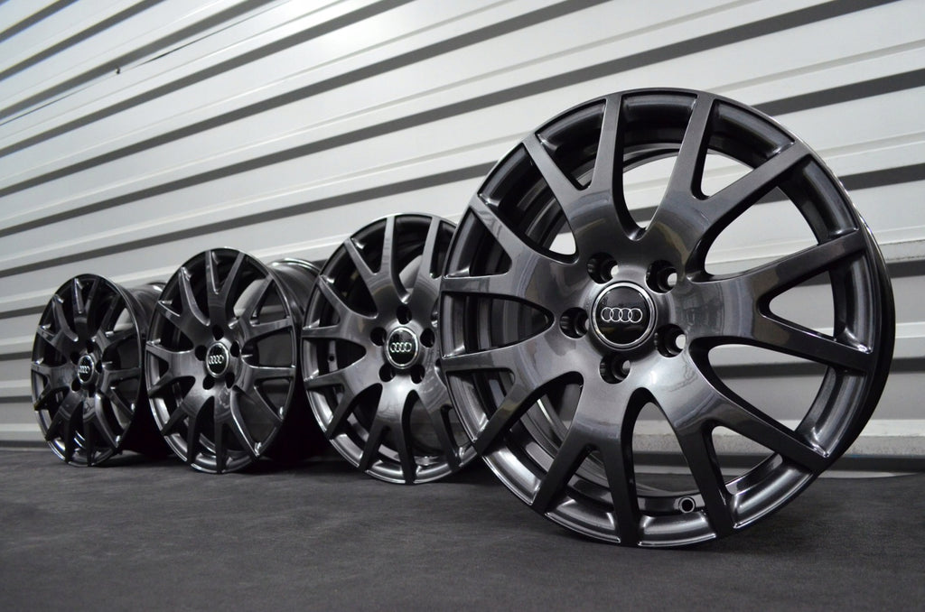 4x Alufelge 17 Zoll 7.0" 5x112 47ET Schwarz Audi B6 B7 Rim Wheel FEL7411759717cw