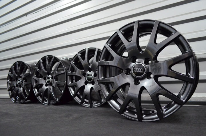 4x Alufelge 17 Zoll 7.0" 5x112 47ET Schwarz Audi B6 B7 Rim Wheel FEL7411759717cw