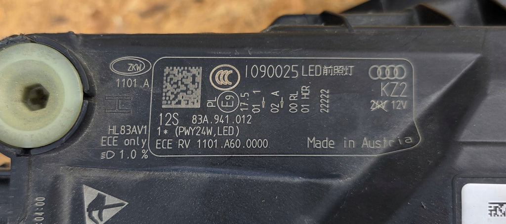 Frontscheinwerfer Audi Q3 83A941012 Full LED Rechts Scheinwerfer Headlight SCH6233102624xc