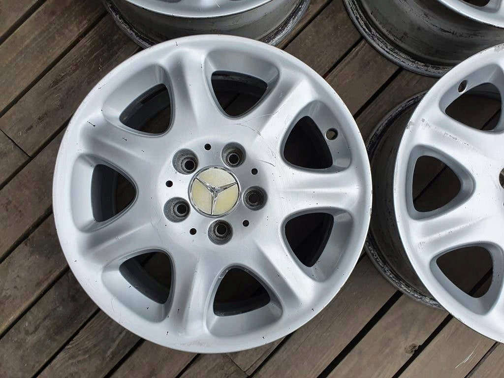 4x Alufelge 16 Zoll 7.5" 5x112 46ET Glanz Silber A2204010109 Mercedes-Benz