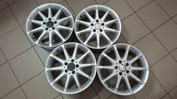 4x Alufelge 17 Zoll 7.0" 5x112 49ET Glanz Silber A1694010702 Mercedes-Benz W245 FEL3660849367gl