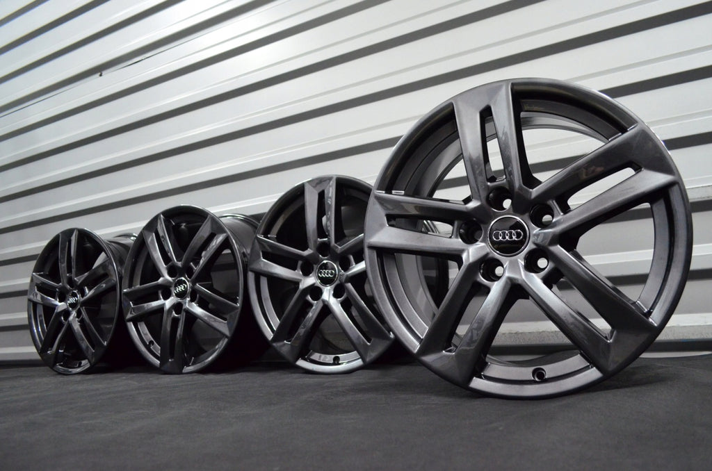 4x Alufelge 17 Zoll 7.0" 5x112 42ET Schwarz Audi B6 B7 Rim Wheel FEL3161850127mx