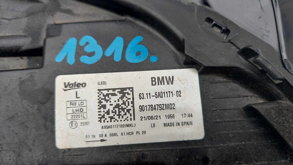 Frontscheinwerfer BMW X1 F48 5A01171 Full LED Links Scheinwerfer Headlight SCH2743493264jb