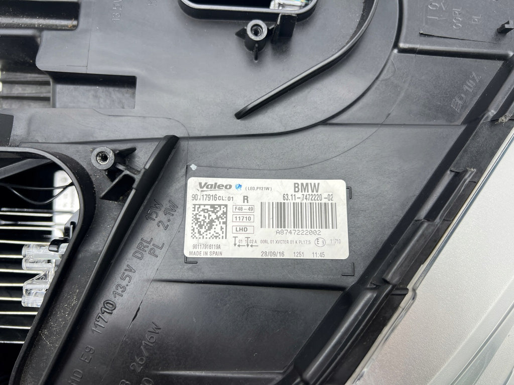 Frontscheinwerfer BMW X1 F48 7472220 Full LED Rechts Scheinwerfer Headlight SCH4572707847dm