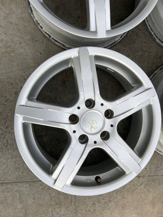 4x Alufelge 16 Zoll 6.0" 5x112 46ET Glanz Silber Seat Rim Wheel FEL6171375547jg