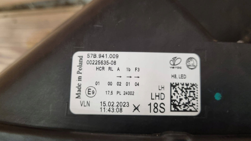 Frontscheinwerfer Skoda Kodiaq 57B941009 Links Scheinwerfer Headlight SCH9115727865tf
