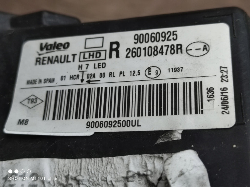 Frontscheinwerfer Renault Megane IV 260108478R Rechts Scheinwerfer Headlight SCH6165194529ak