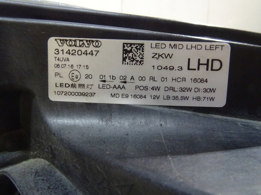 Frontscheinwerfer Volvo V40 31420447 LED Links Scheinwerfer Headlight SCH4550286199di