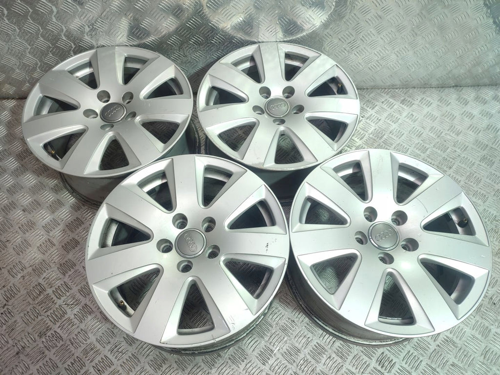 4x Alufelge 16 Zoll 7.5" 5x112 Glanz Silber 4F0601025 Audi A6 C6 Rim Wheel