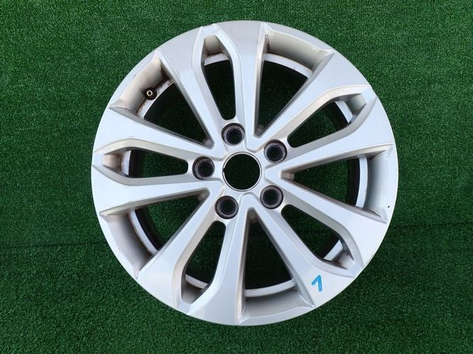 1x Alufelge 16 Zoll 6.5" 5x100 44ET Glanz Silber 403005287R Renault Rim Wheel