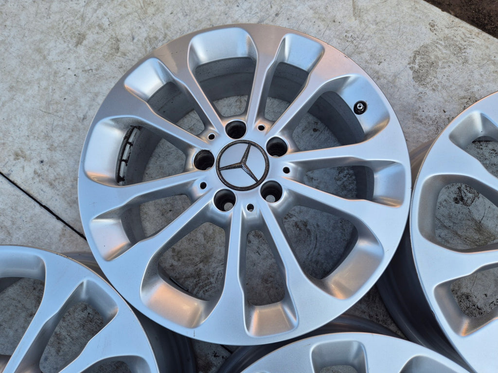 4x Alufelge 17 Zoll 6.5" 5x112 38ET Glanz Silber A1564011700 Mercedes-Benz Gla FEL9335464013fo