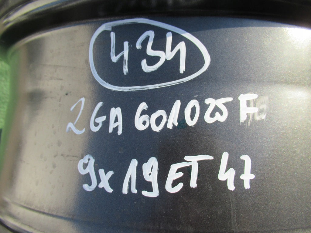 1x Alufelge 19 Zoll 8.0" 5x112 47ET Glanz Grau 2GA601025 Mg T-Roc Rim Wheel FEL6827474227jw
