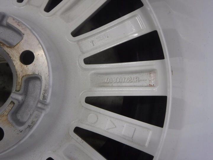 1x Alufelge 16 Zoll 7.0" 4x100 37ET Glanz Weiß 403007684R Dacia III 1 Twingo FEL8417990013lv