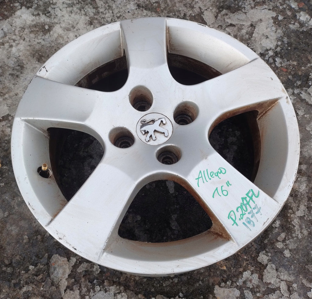 1x Alufelge 16 Zoll 6.0" 4x108 27ET Matt Silber 9686100080 Peugeot 207 Rim Wheel FEL6469441156oj