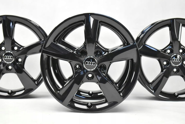 1x Alufelge 16 Zoll 6.0" 5x112 48ET Glanz Schwarz 8V0071496 Audi A3 Rim Wheel FEL8925701318wl