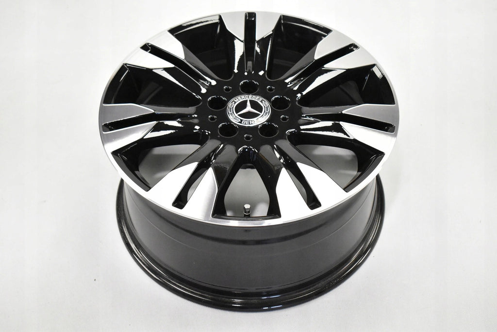 4x Alufelge 18 Zoll 8.5" 5x112 43ET Glanz Schwarz A2214017402 Mercedes-Benz W221