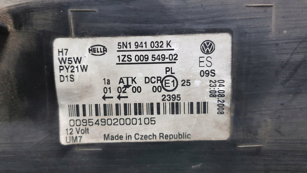 Frontscheinwerfer VW Tiguan 5N1941032K Rechts Scheinwerfer Headlight