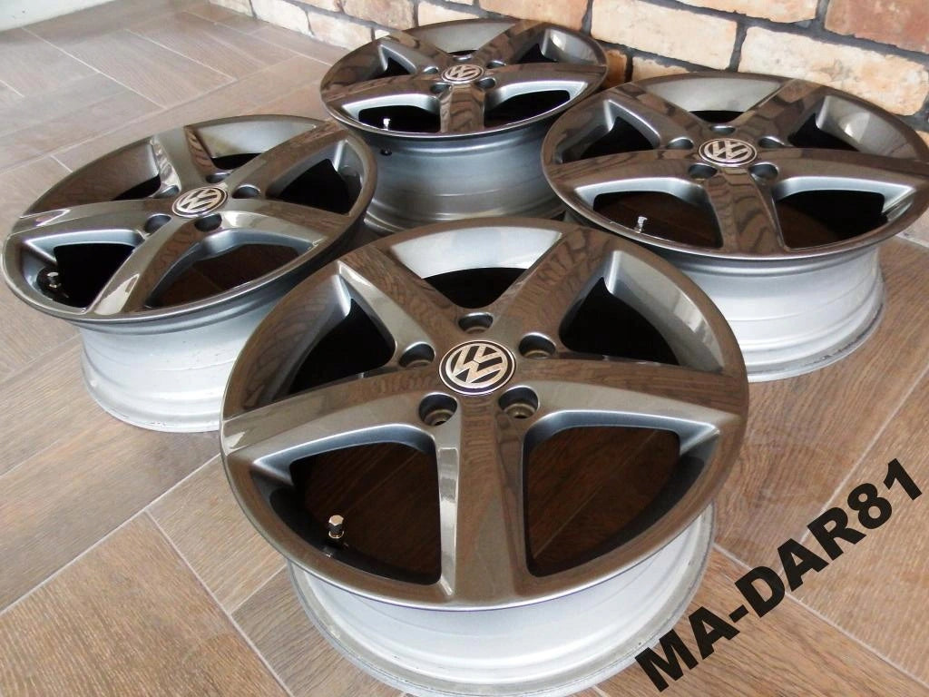 4x Alufelge 16 Zoll 6.0" 5x112 48ET Glanz Graphit 5G0071496 VW Golf VII Touran FEL6467466458ga