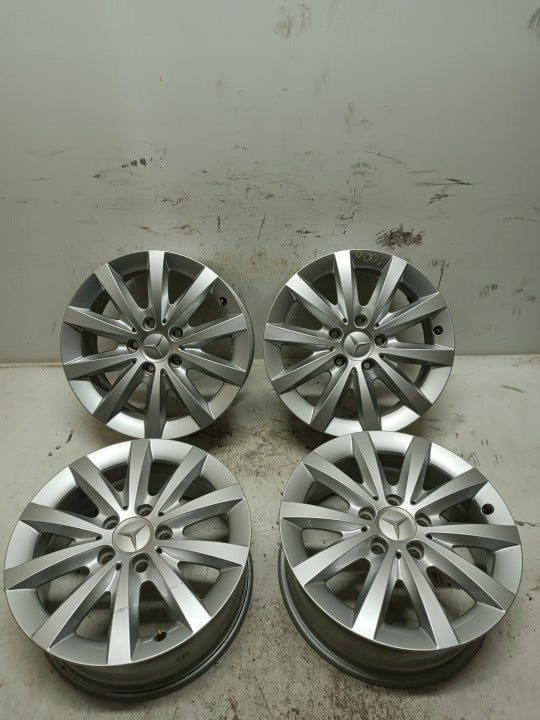 4x Alufelge 16 Zoll 6.5" 5x112 49ET Glanz Silber A2464010202 Mercedes-Benz FEL8759266916px