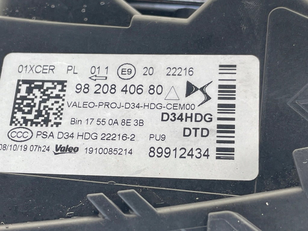 Frontscheinwerfer Citroën Ds3 9820840680 9820840780 Full LED Vorderseite