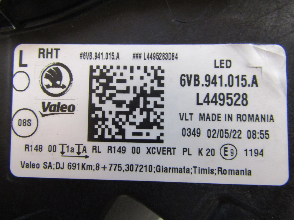 Frontscheinwerfer Skoda Fabia IV 6VB941015A LED Links Scheinwerfer Headlight SCH3950422745or
