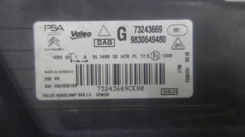 Frontscheinwerfer Citroën C4 III 9830649480 Full LED Links Headlight SCH4657409457ce