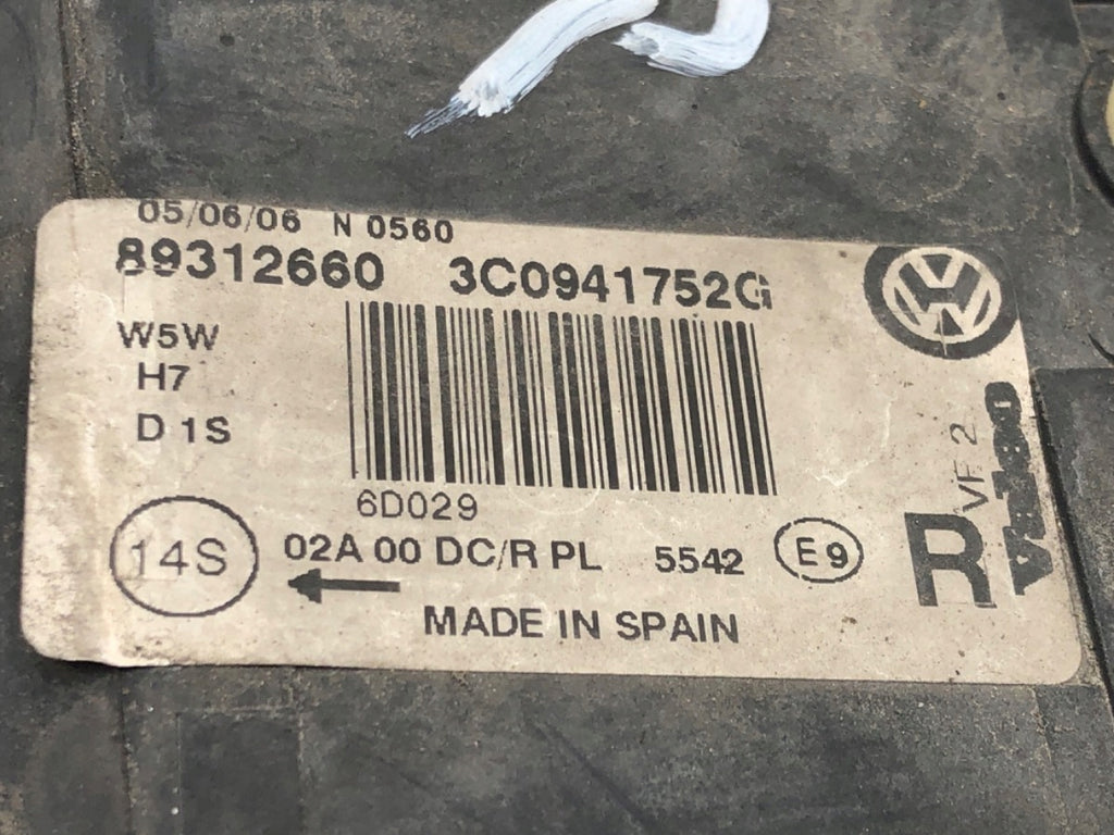 Frontscheinwerfer VW Passat 3C0941752G Ein Stück (Rechts oder Links) Headlight SCH1253137023pi