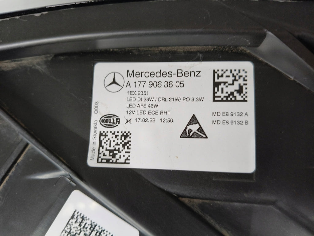 Frontscheinwerfer Mercedes-Benz W177 A1779063805 LED Rechts Headlight SCH7264346139tc