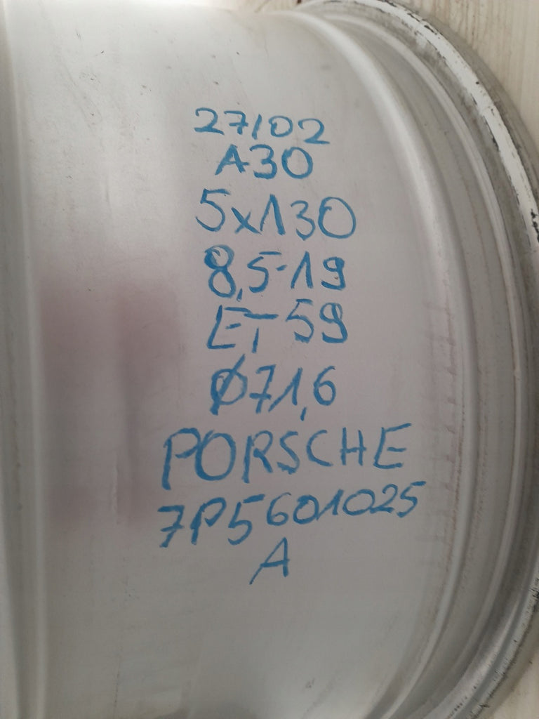 1x Alufelge 19 Zoll 8.5" 5x130 59ET Glanz Silber 7P5601025A Porsche Rim Wheel FEL4639026696pv