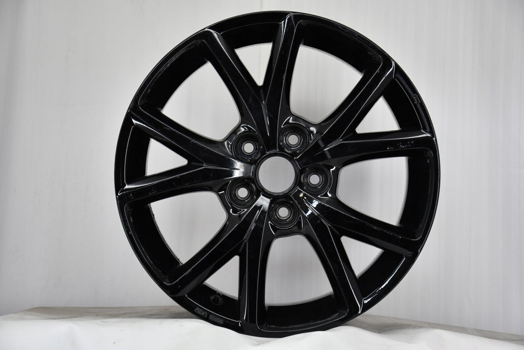 1x Alufelge 17 Zoll 6.5" 5x114.3 45ET Glanz Schwarz Mazda Rim Wheel FEL6820414172dh