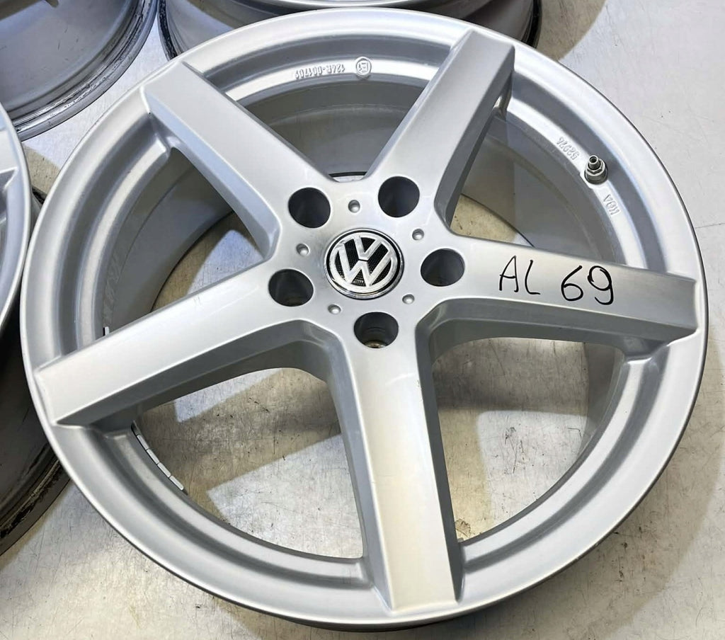 4x Alufelge 17 Zoll 7.5" 5x112 30ET Glanz Silber KBA52974 Rim Wheel FEL7180445602la