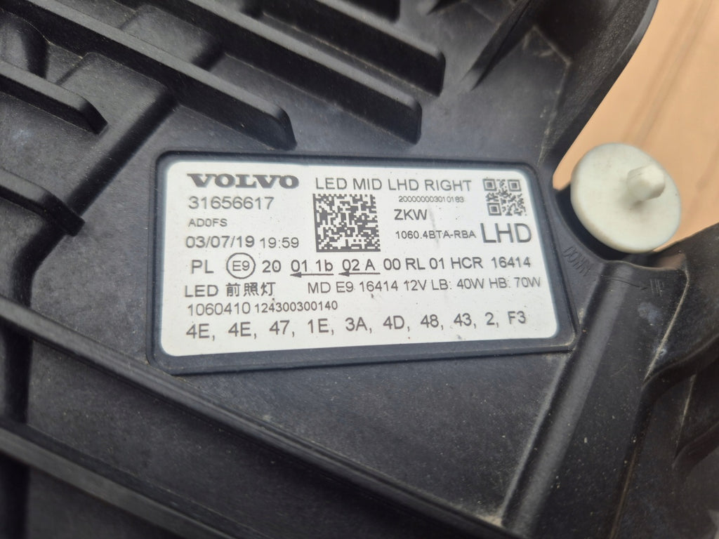 Frontscheinwerfer Volvo Xc60 II 31656617KOD 85122000 LED Rechts Headlight SCH2541449328wz