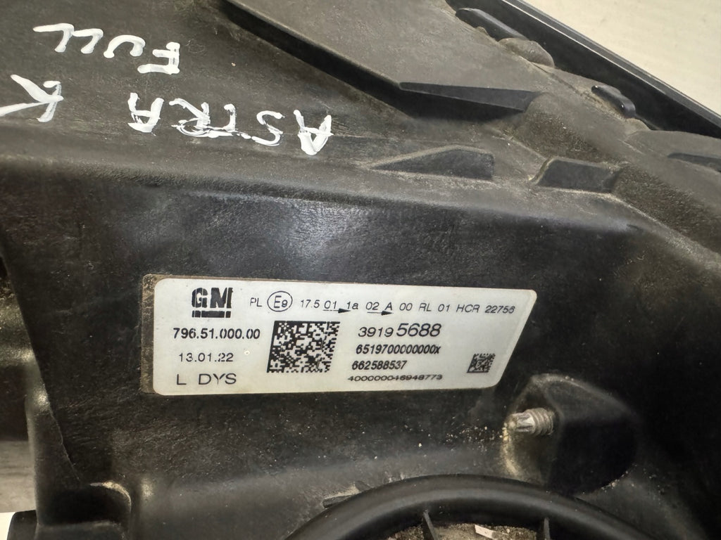 Frontscheinwerfer Opel Astra 39195688 Links Scheinwerfer Headlight SCH5527949879nq