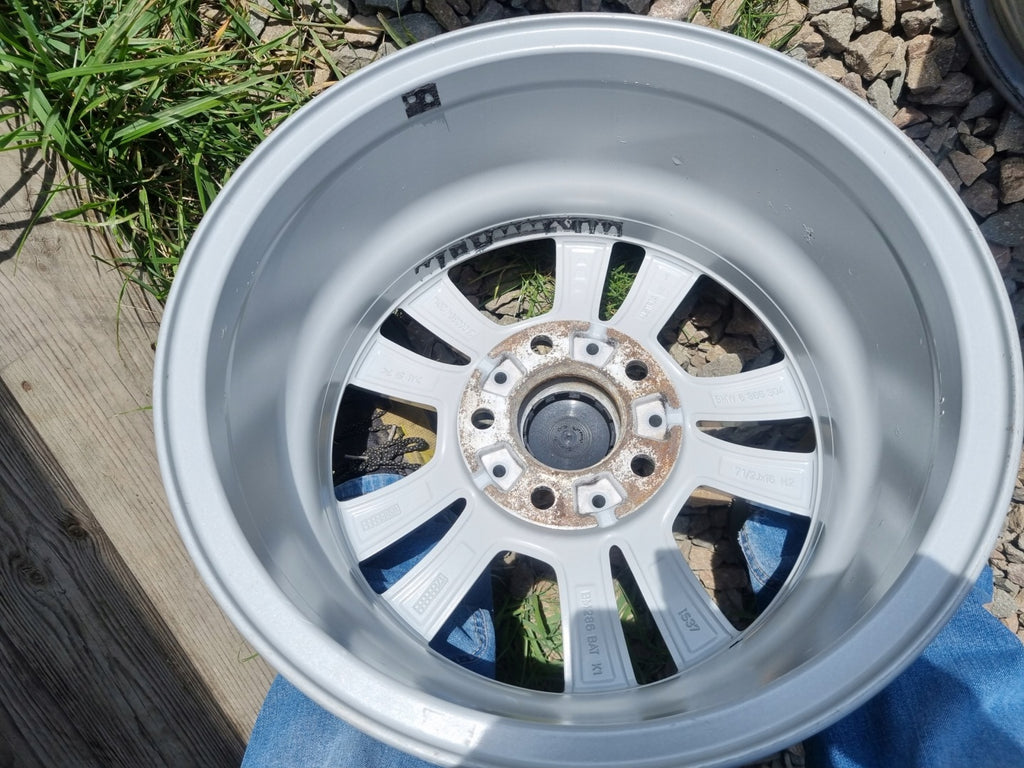 4x Alufelge 16 Zoll 7.5" 5x120 37ET Glanz Silber 6866304 BMW 3 I Rim Wheel FEL1076243519tu
