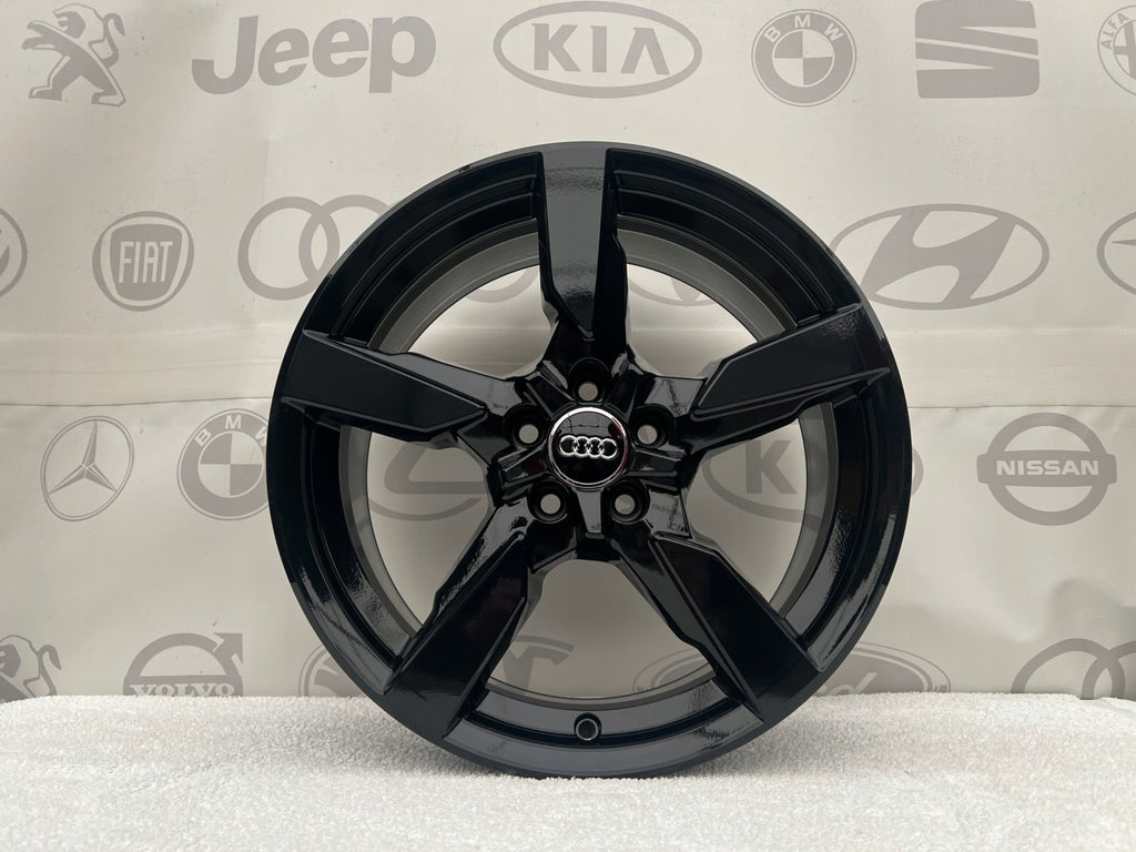 4x Alufelge 17 Zoll 7.5" 5x100 Glanz Schwarz 82A601025P Audi Rim Wheel FEL4730840552av