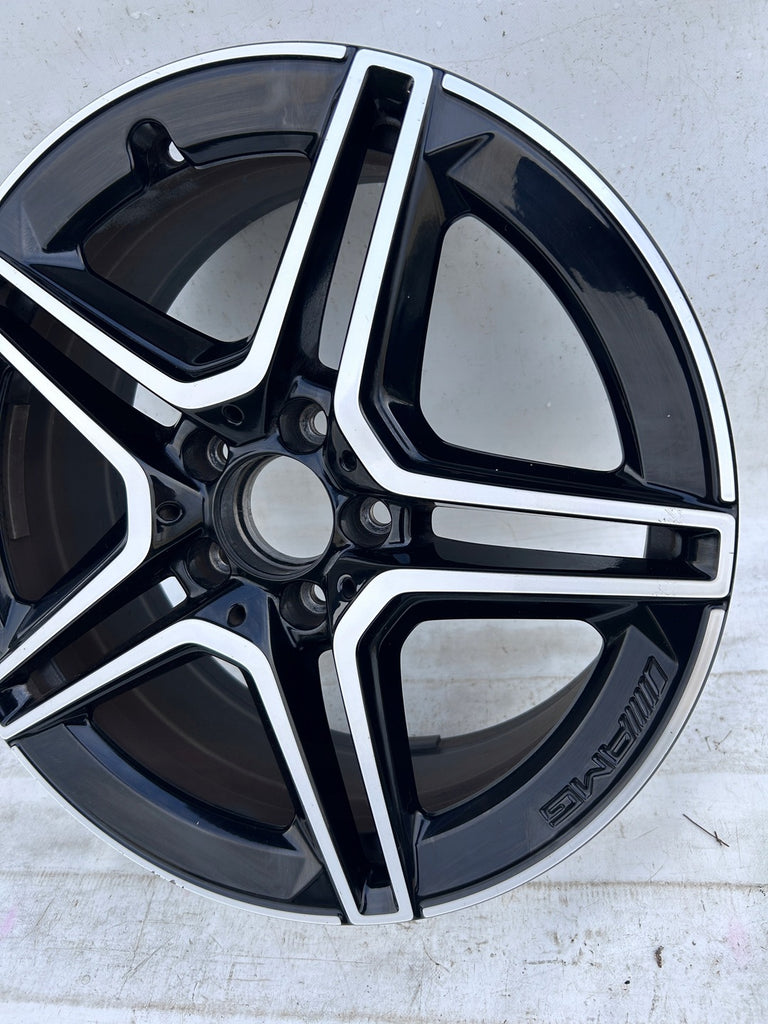 1x Alufelge 18 Zoll 7.5" 5x112 49ET Glanz Schwarz A1774011500 Mercedes-Benz W177