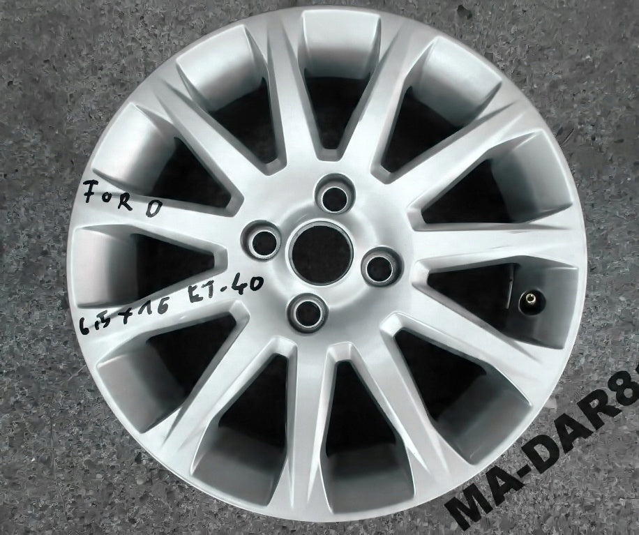 1x Alufelge 16 Zoll 6.5" 4x108 40ET Glanz Silber AY11-1007-DB Ford Fiesta
