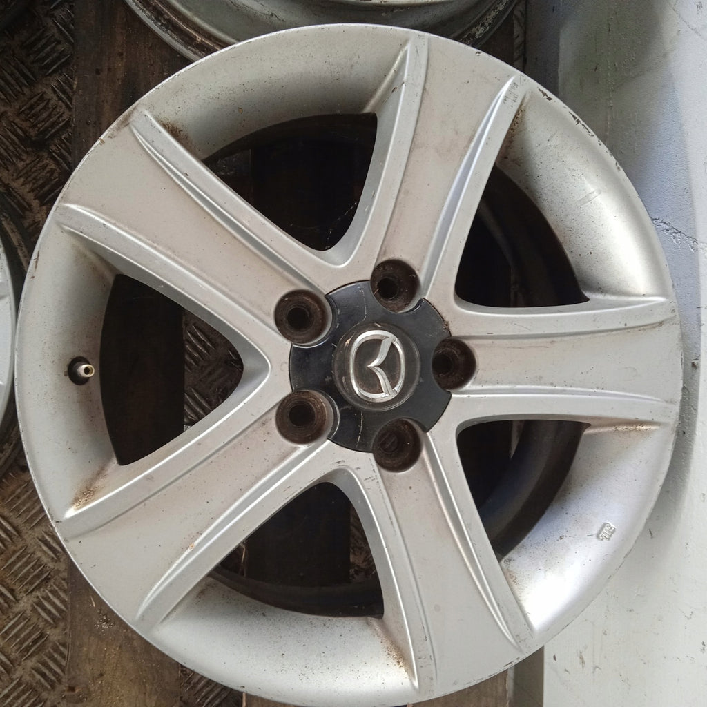 4x Alufelge 16 Zoll 7.0" 5x114.3 55ET Glanz Silber 9965637060 Mazda Rim Wheel FEL1068465777bi