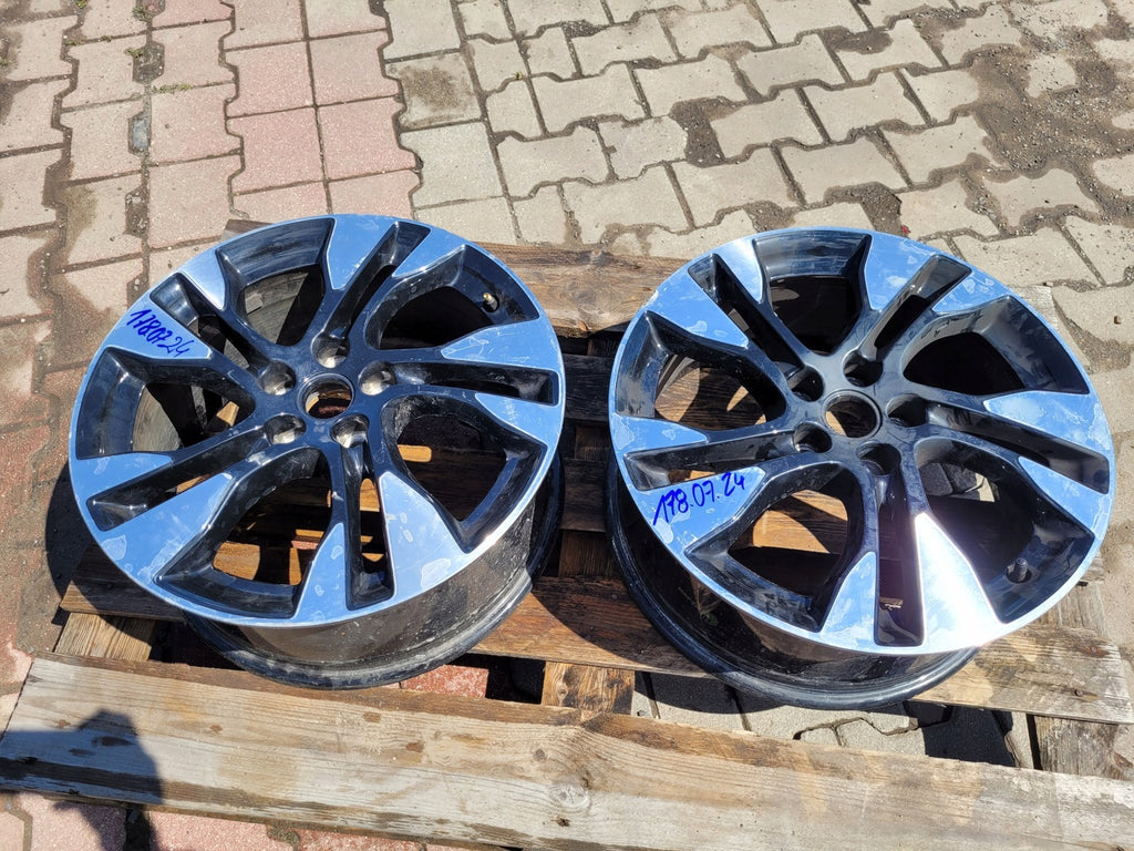 2x Alufelge 18 Zoll 7.5" 5x108 49ET Glanz Schwarz YP00063880 Opel Grandland X