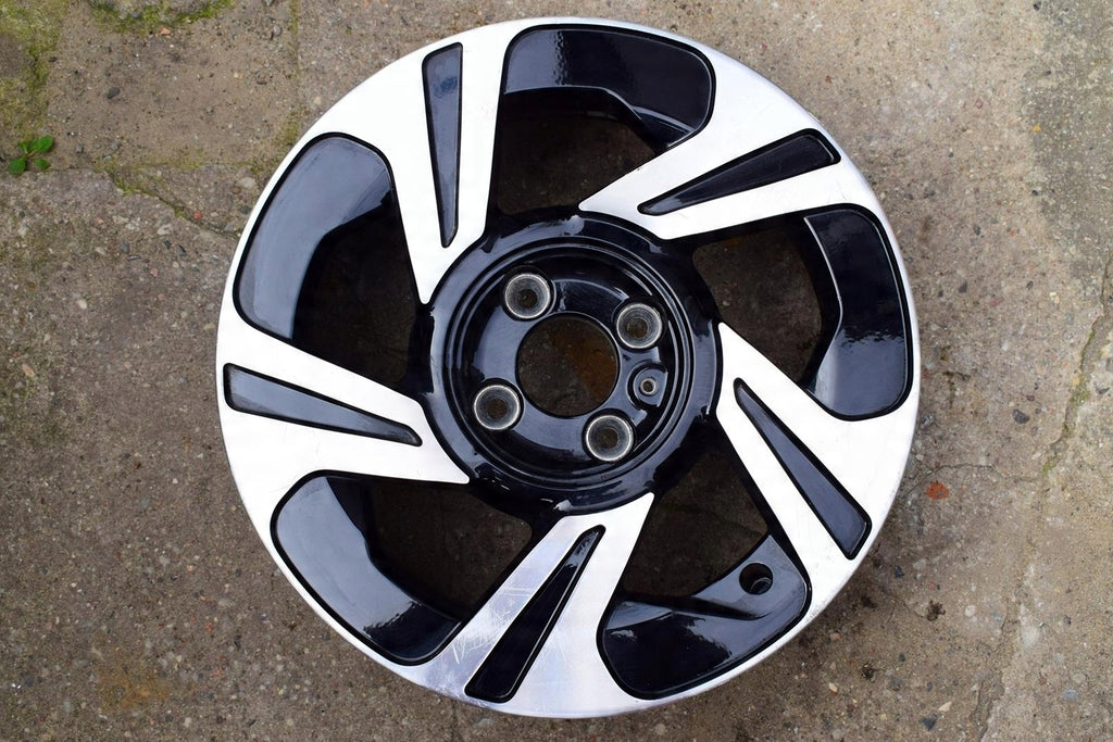 1x Alufelge 15 Zoll 6.0" 4x100 38ET Glanz Schwarz Renault Twingo Rim Wheel