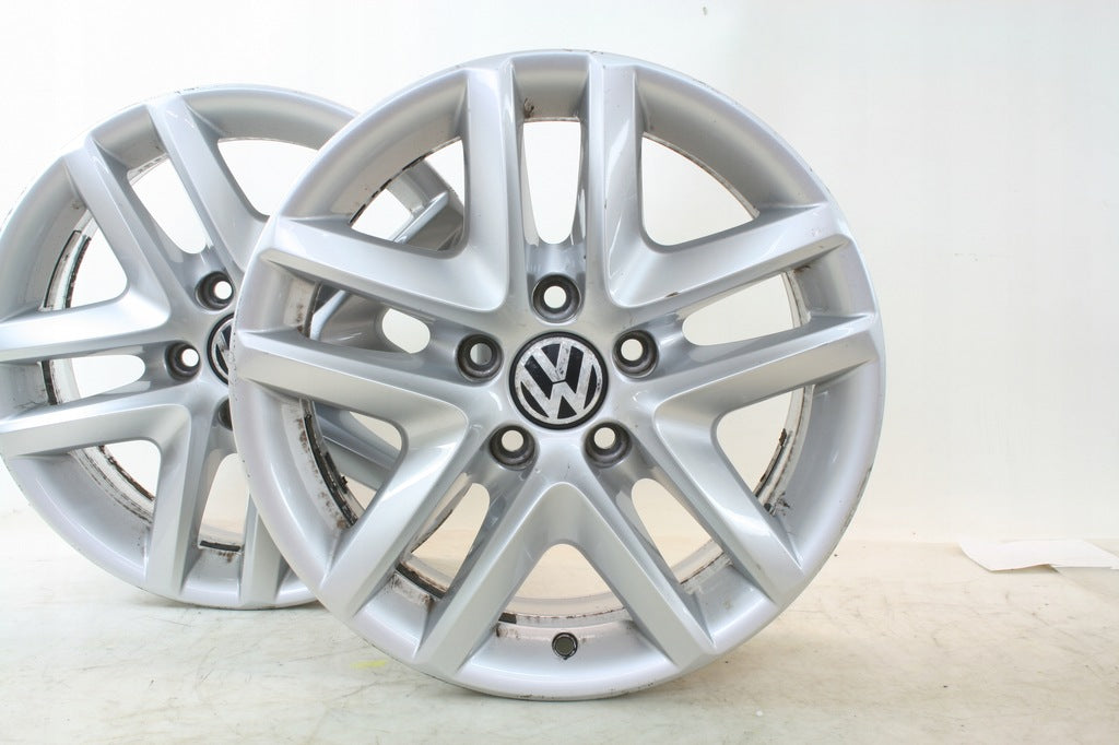 4x Alufelge 16 Zoll 6.5" 5x112 33ET Silber 55445 VW Rim Wheel FEL6647778845bh