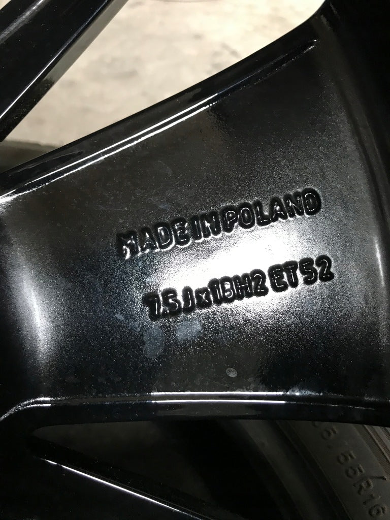 1x Alufelge 18 Zoll 7.5" 5x112 52ET Glanz Schwarz A2464011800 Mercedes-Benz FEL7748841512md
