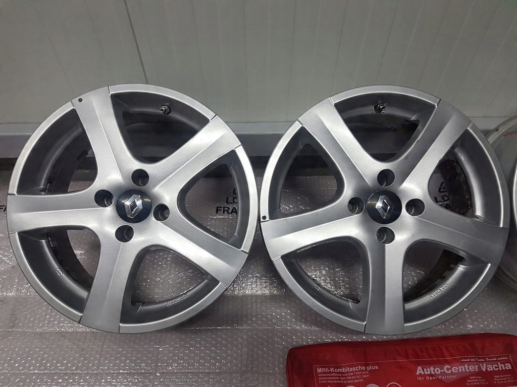 4x Alufelge 16 Zoll 6.5" 4x100 40ET Glanz KBA47057 Renault Clio III Captur