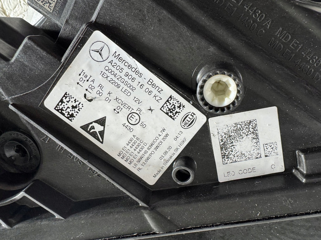 Frontscheinwerfer Mercedes-Benz W205 A2059061606 Rechts Scheinwerfer Headlight SCH5206827277yj
