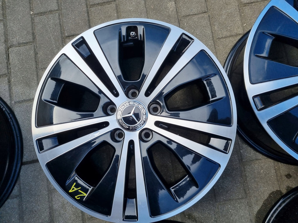 4x Alufelge 17 Zoll 7.5" 5x112 40ET Glanz Schwarz A2134015100 Mercedes-Benz FEL2920450926fm