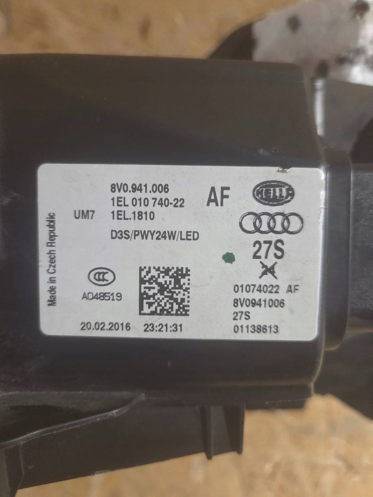 Frontscheinwerfer Audi A3 8V0941006 Xenon Rechts Scheinwerfer Headlight SCH6502701002ll