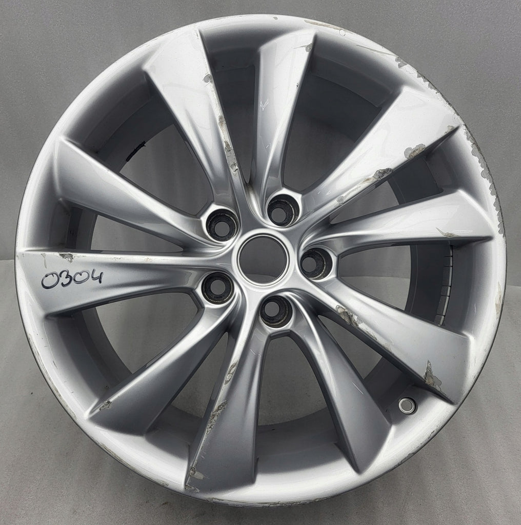 1x Alufelge 19 Zoll 8.5" 5x114.3 35ET Glanz Silber 1027241-00-A Tesla Model S FEL7413452862jd