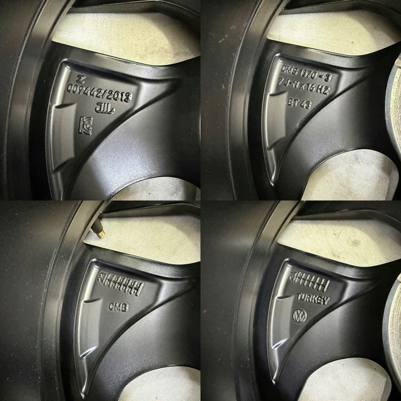 1x Alufelge 16 Zoll 7.0" 5x112 43ET Glanz Schwarz 3J0601025S VW Rim Wheel FEL2372269200hs