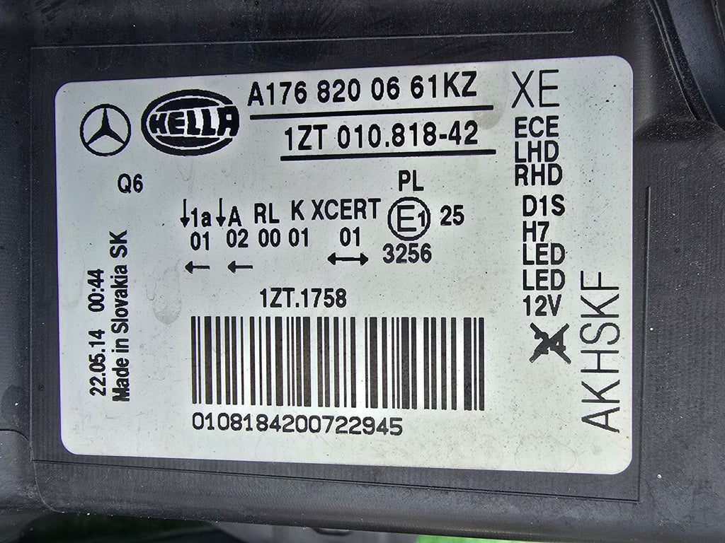 Frontscheinwerfer Mercedes-Benz W176 A1768200661KZ Bi-Xenon Ein Satz Headlight SCH1323453442nv