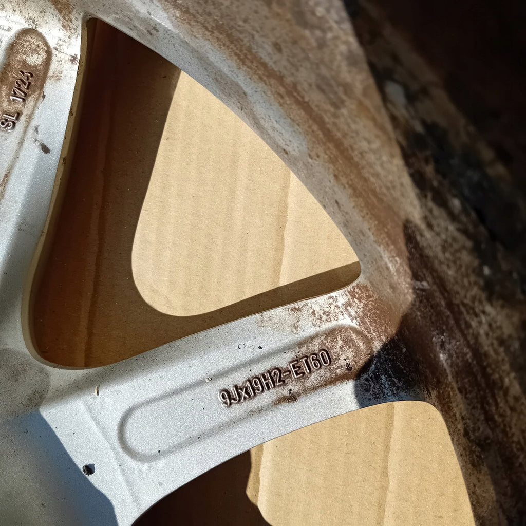 1x Alufelge 19 Zoll 9.0" 5x130 60ET Glanz Silber 7L5601025 Porsche Cayenne